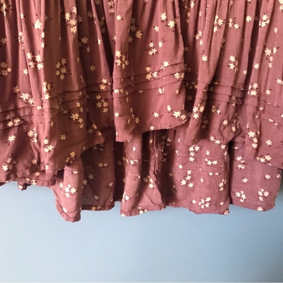 American Eagle mauve oversized layered asymmetric long sleeves top - Picture 8 of 14